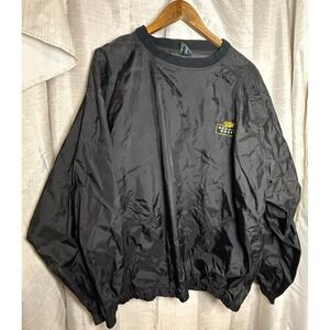 Vintage MV Sport Miller Genuine Draft Black Nylon Windbreaker Pullover XXL